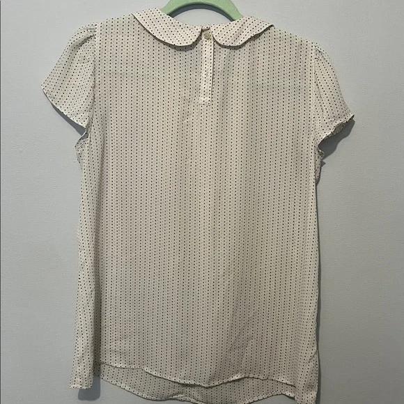 LOFT Cream and Black Polka Dot Blouse - Picture 6 of 6